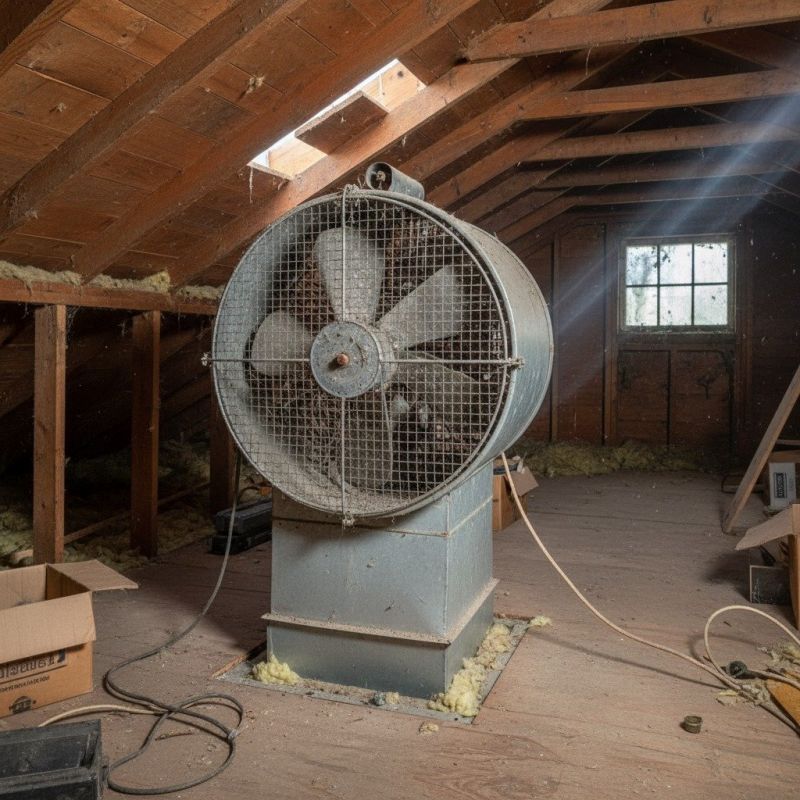 House Attic Fan Installation