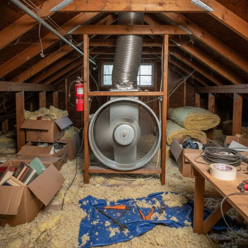 House Attic Fan Installation