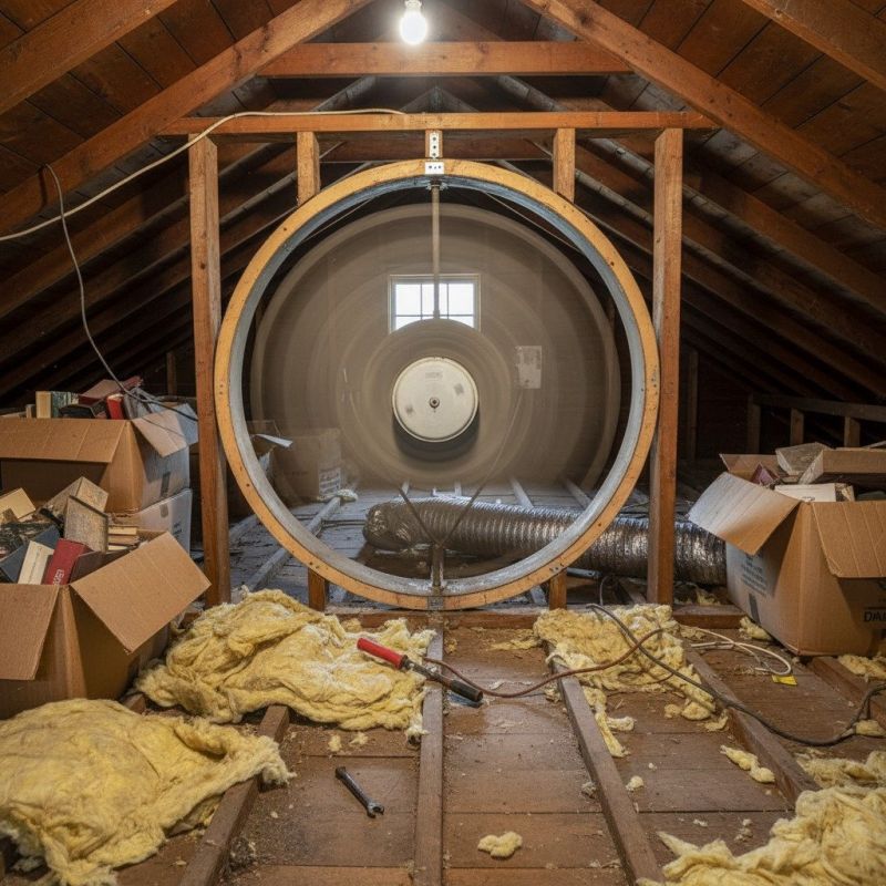House Attic Fan Installation