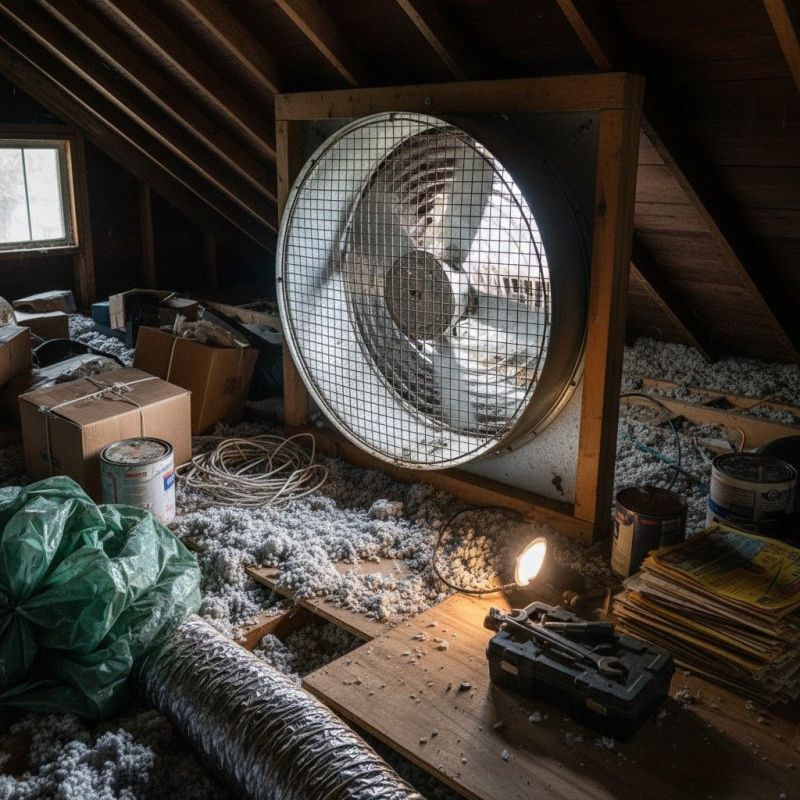 House Attic Fan Installation