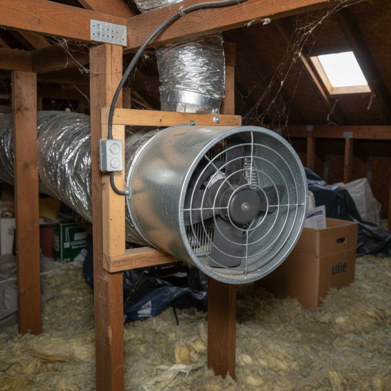 House Attic Fan Installation