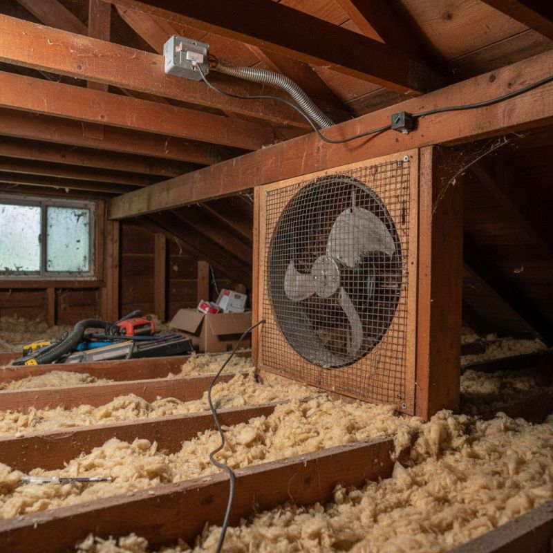 House Attic Fan Installation